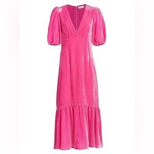 RHODE - pink puff sleeve dress NWT
